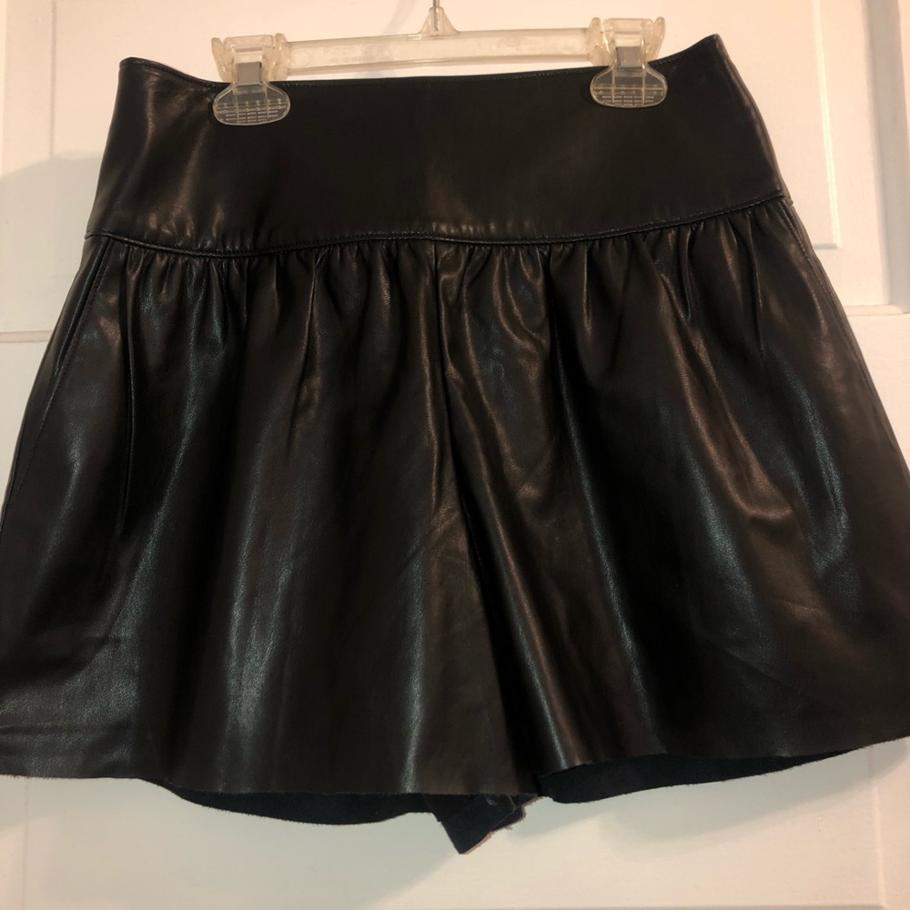 Club Monaco Leather Shorts